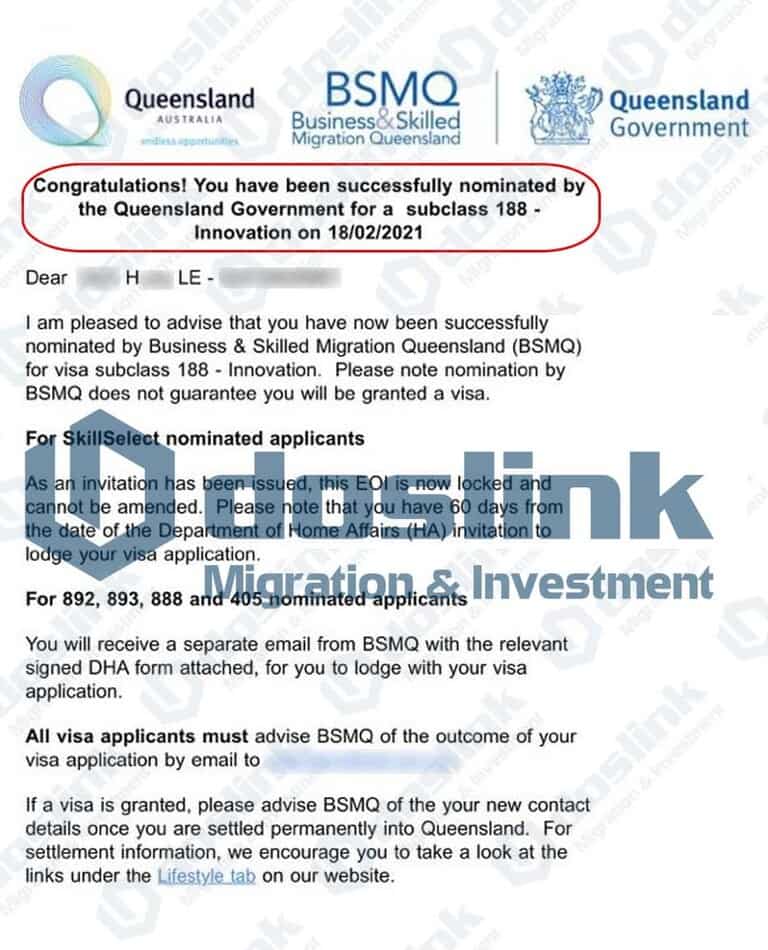 Bảo Lãnh Bang Queensland Visa 188A ngày 18/02/2021