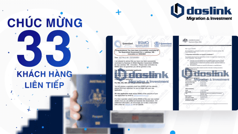 Chúc mừng 33 khách hàng liên tiếp nhận bảo lãnh Bang và Visa Grant 188A 188B 132A