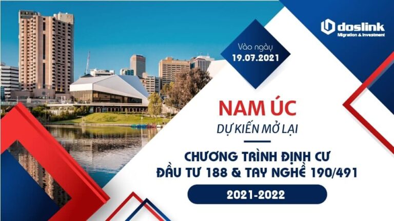Nam Úc dự kiến sẽ mở lại chương trình đầu tư và tay nghề cho năm tài khoá 2021-2022 vào ngày 19/07/2021