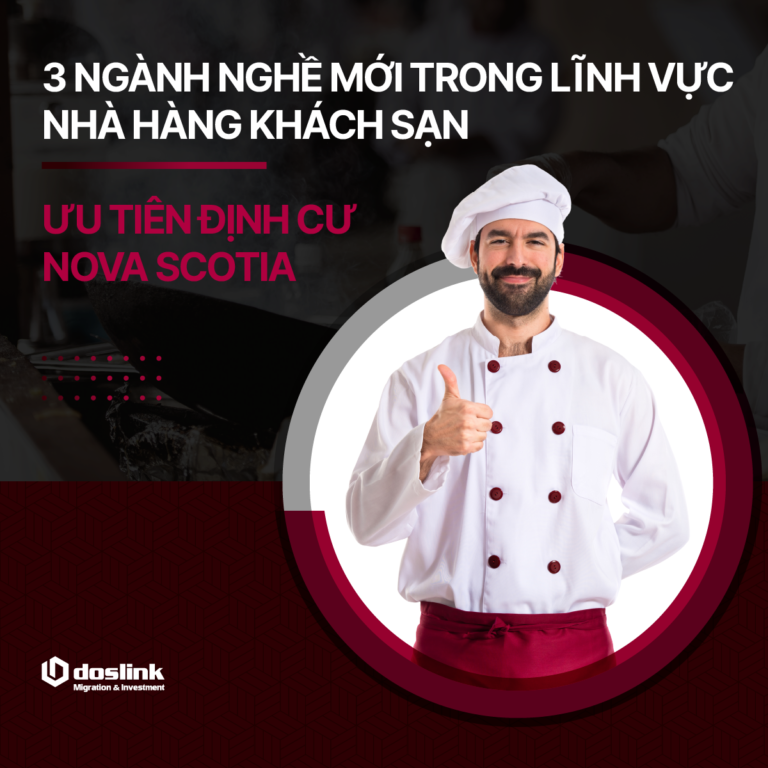3 ngành nghề mới trong lĩnh vực nhà hàng khách sạn được ưu tiên định cư Nova Scotia