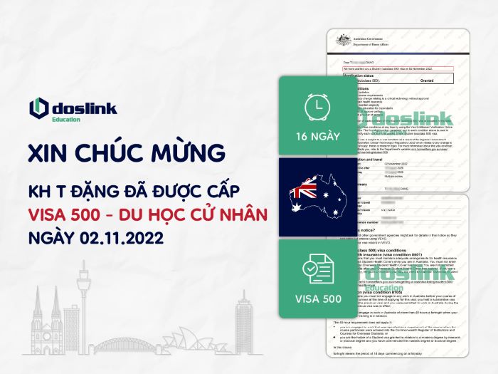 Visa 500 - du hoc cu nhan - KH T Dang