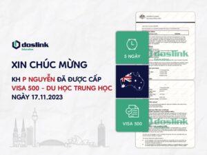 visa 500 du học úc bậc trung học, P Nguyễn xét cấp 5 ngày