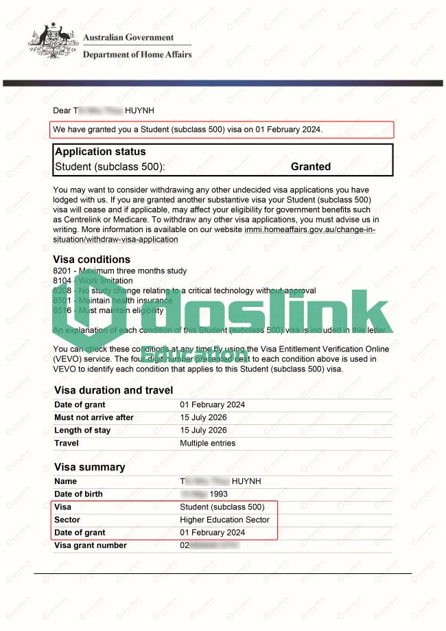 Visa du học cho người phụ thuộc