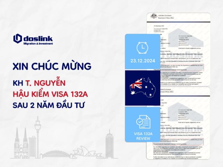 Kết quả hậu kiểm visa 132A T.Nguyễn sau 2 năm