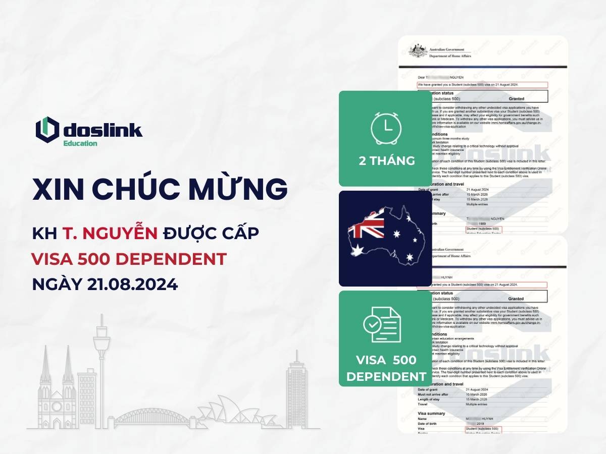 Kết quả visa 500 dependent - T. Nguyễn