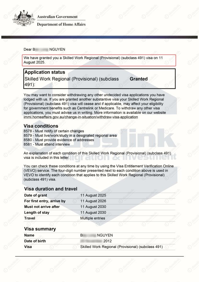 visa 491 granted - Software Engineer Bắc Úc