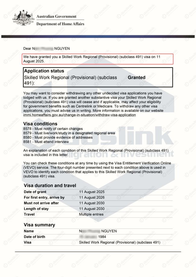 visa 491 granted - Software Engineer Bắc Úc