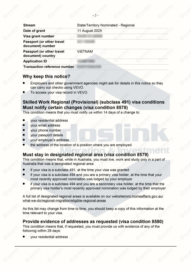 visa 491 granted - Software Engineer Bắc Úc