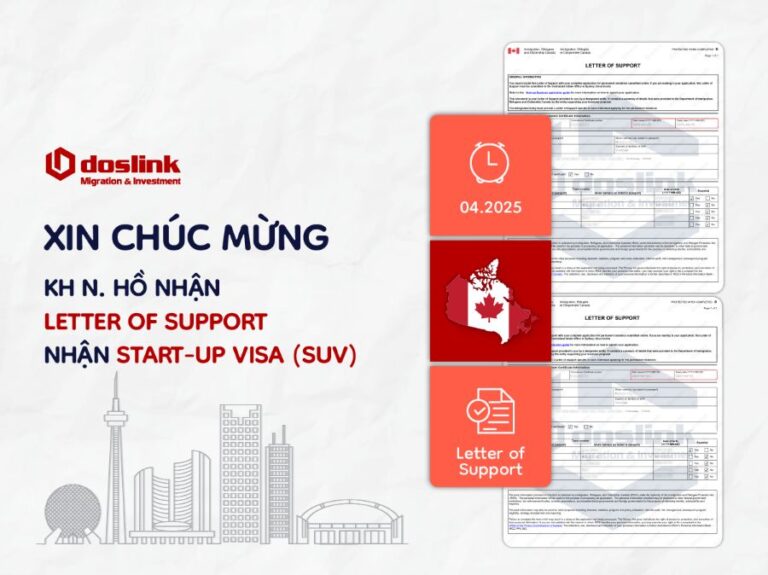 Letter of Support diện Start-up Visa Canada KH N. Hồ