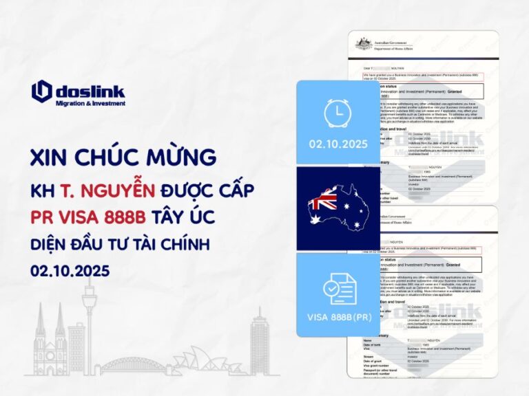 kết quả visa 888B Tây Úc - Mrs T. Nguyễn