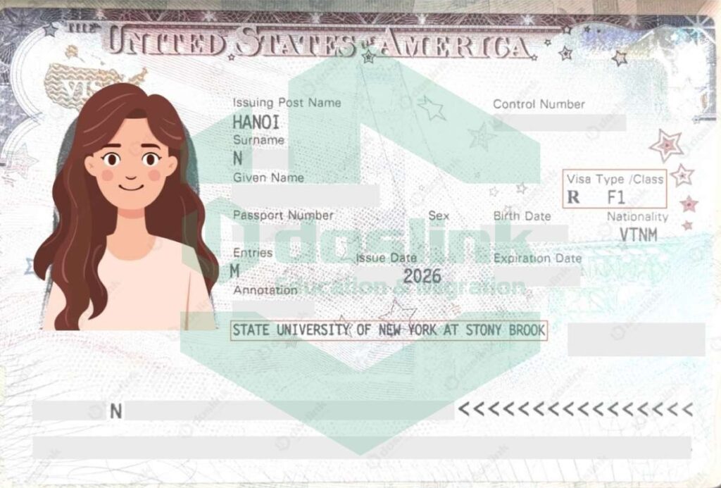 visa du học Mỹ - bạn N