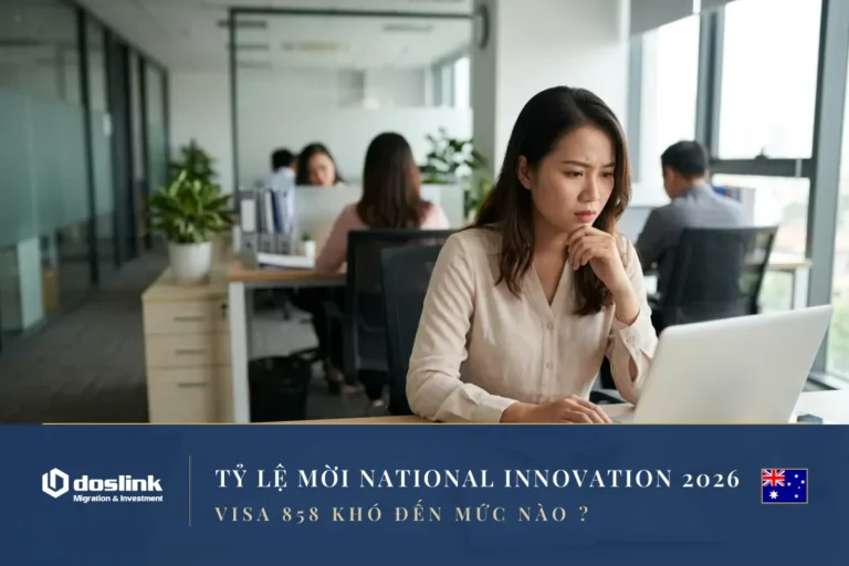 Tỷ lệ mời National Innovation Visa 858 theo ngành ưu tiên