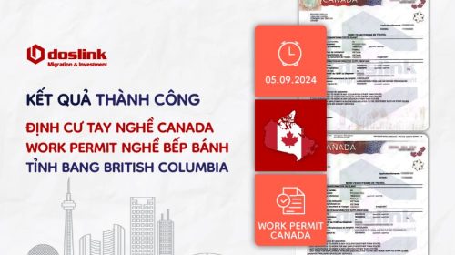 kết quả định cư canada diện tay nghề - work permit canada P. Lữ